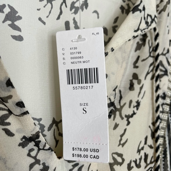 Anthropologie | NWT Talulah Tiered Boho Midi Dress Cream Black S - Picture 3 of 9